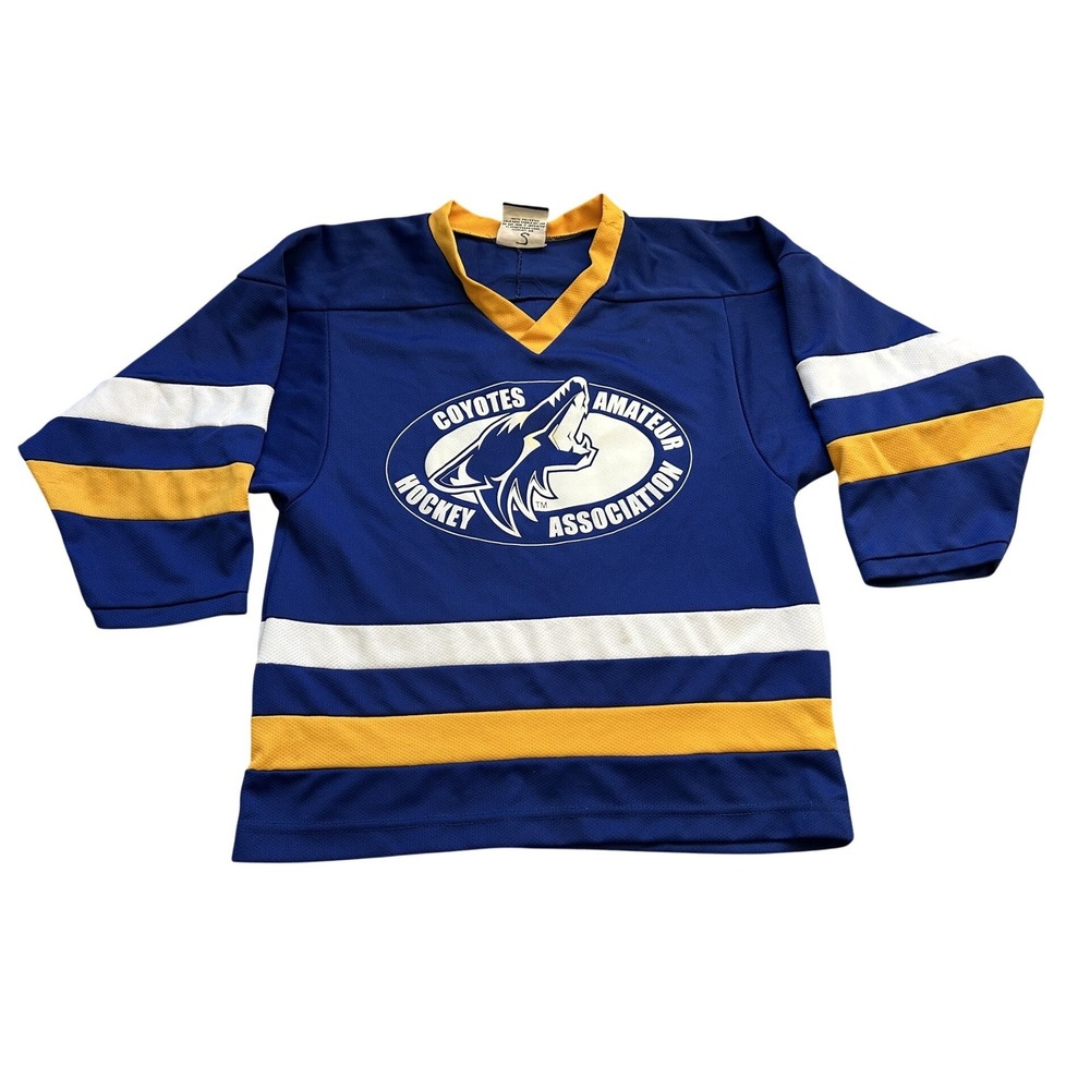 K1 Sportswear Hockey Jersey Youth Size L Blue Excellent Coyotes Amateur Hockey
